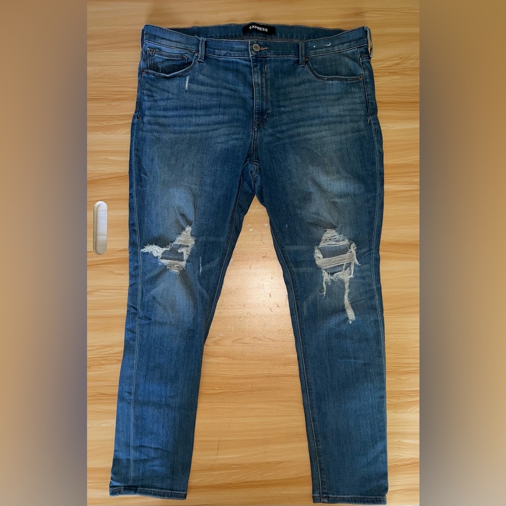 Express Ripped Blue Women's  SkinnyJeans